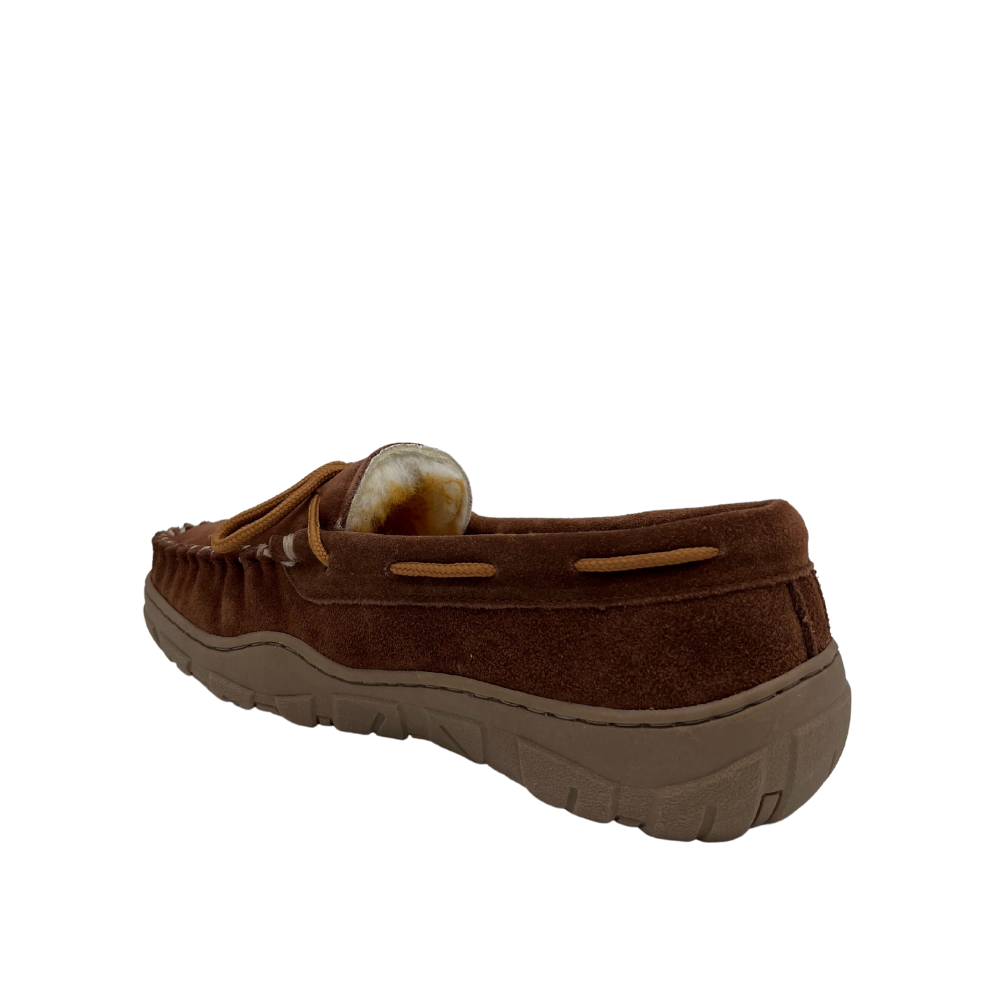 Tamarac - Men's Utah Cow Suede Slippers Allspice – Tamarac Slippers