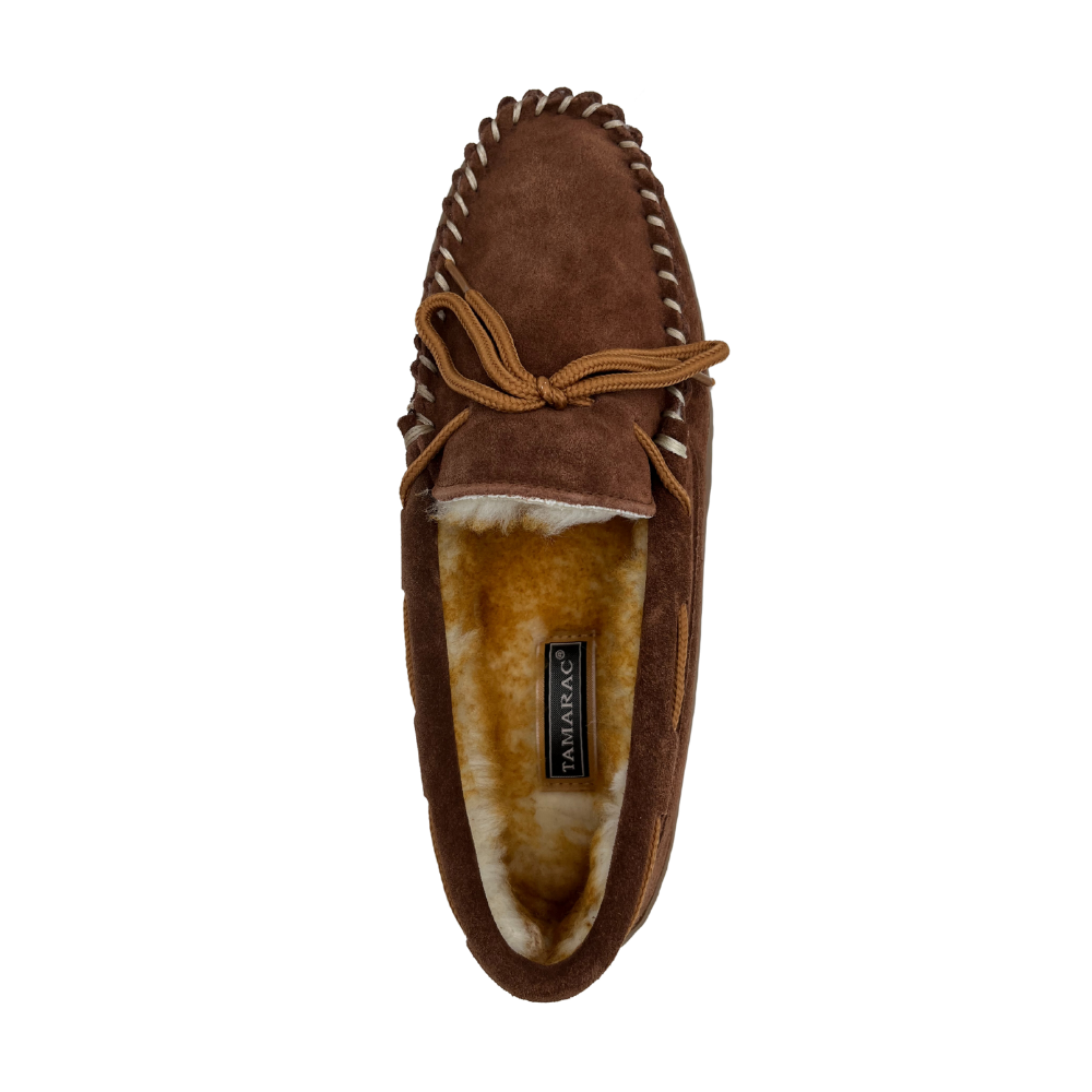 Tamarac - Men's Utah Cow Suede Slippers Allspice – Tamarac Slippers